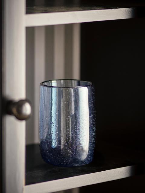 Tabby Drinking Glass, Blue, Glass
