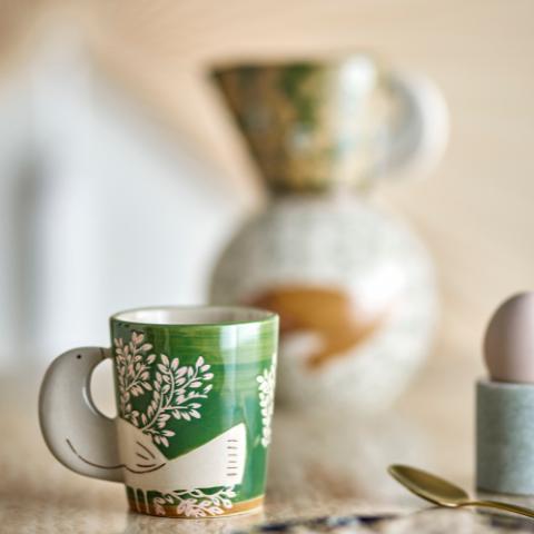 Hezha Tasse, Verte, Grès