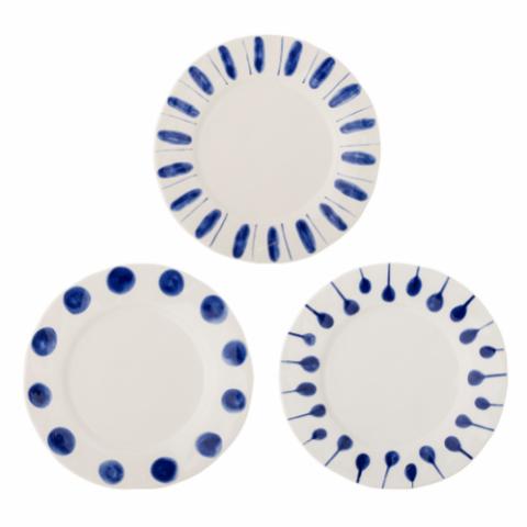 Linora Plate, Blue, Stoneware