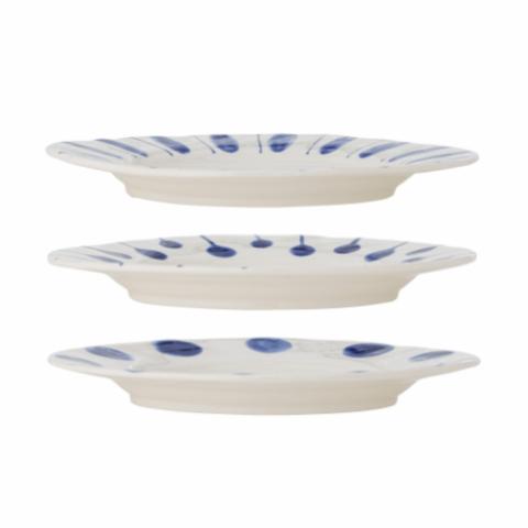 Linora Plate, Blue, Stoneware