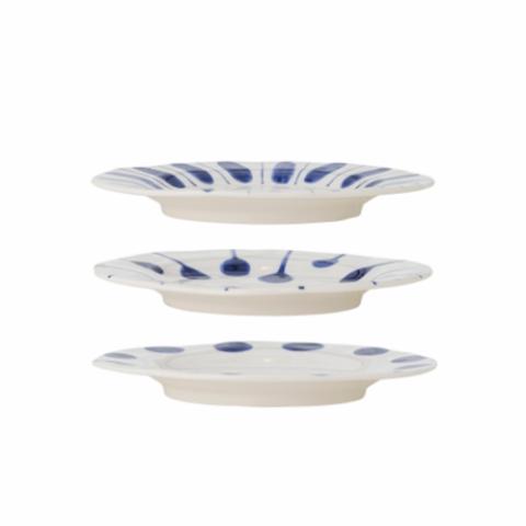 Linora Plate, Blue, Stoneware