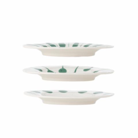 Linora Plate, Green, Stoneware