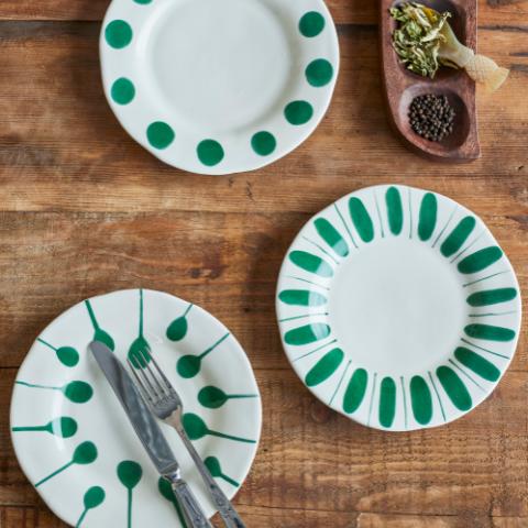 Linora Assiette, Verte, Grès