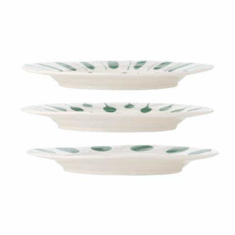 Linora Plate, Green, Stoneware