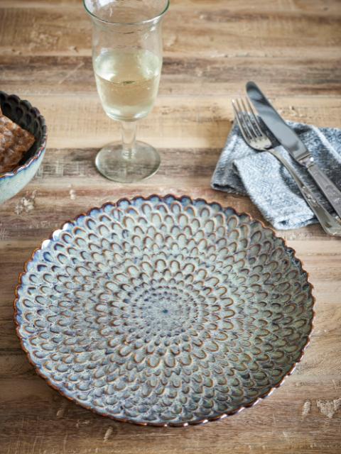 Katrina Plate, Grey, Stoneware