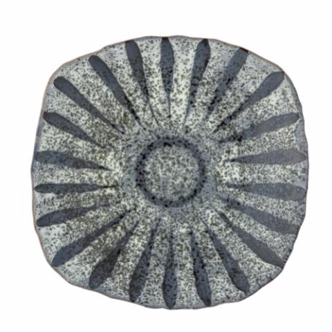 Ramie Servierplatte, Grau, Steingut