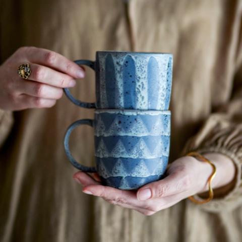 Ramie Mug, Gris, Grès