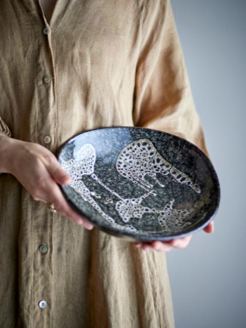 Sway Bowl, Grey, Stoneware