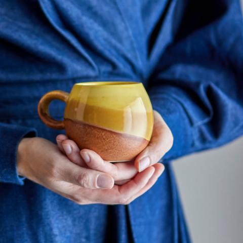 Paula Cup, Yellow, Stoneware