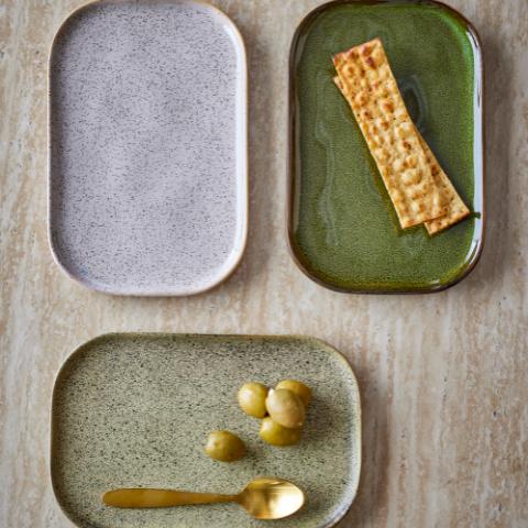 Addison Plate, Green, Stoneware