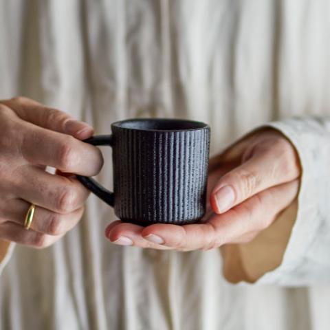 Neri Tasse à expresso, Noir, Grès