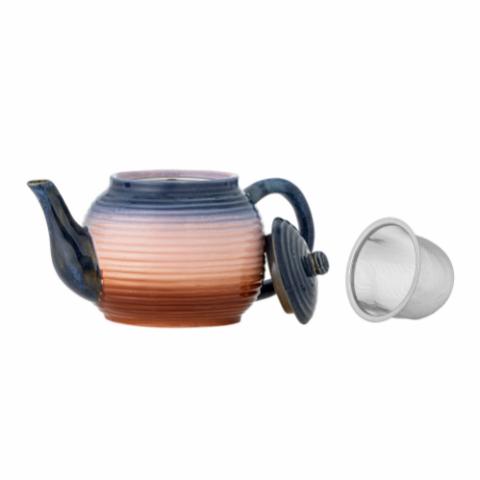 Tatum Théière avec infuseur à thé, Multicolore, Grès