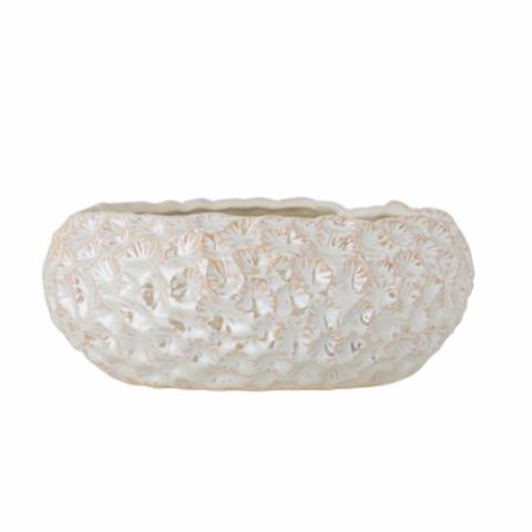 Lowen Schale, Weiß, Steingut