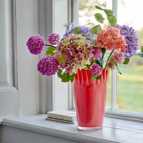 Janine Vase, Orange, Glass
