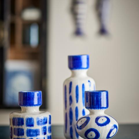 Romane Vase, Bleu, Grès