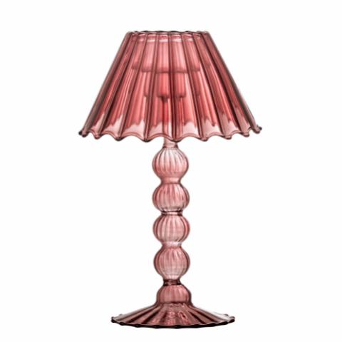 Cisco Fyrfadsstage, Rød, Glas