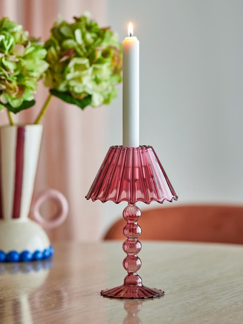 Cisco Teelichthalter, Rot, Glas