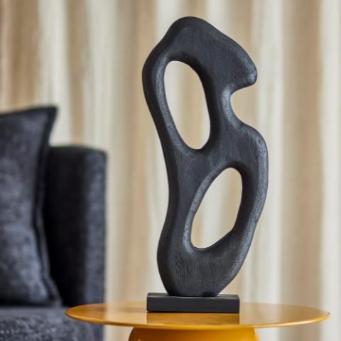 Elya Déco, Noir, Bois de sapin