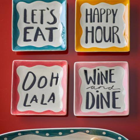 Soline Assiette, Multicolore, Grès