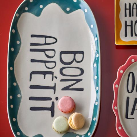 Soline Assiette de service, Multicolore, Grès