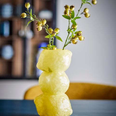Limone Vase, Jaune, Verre
