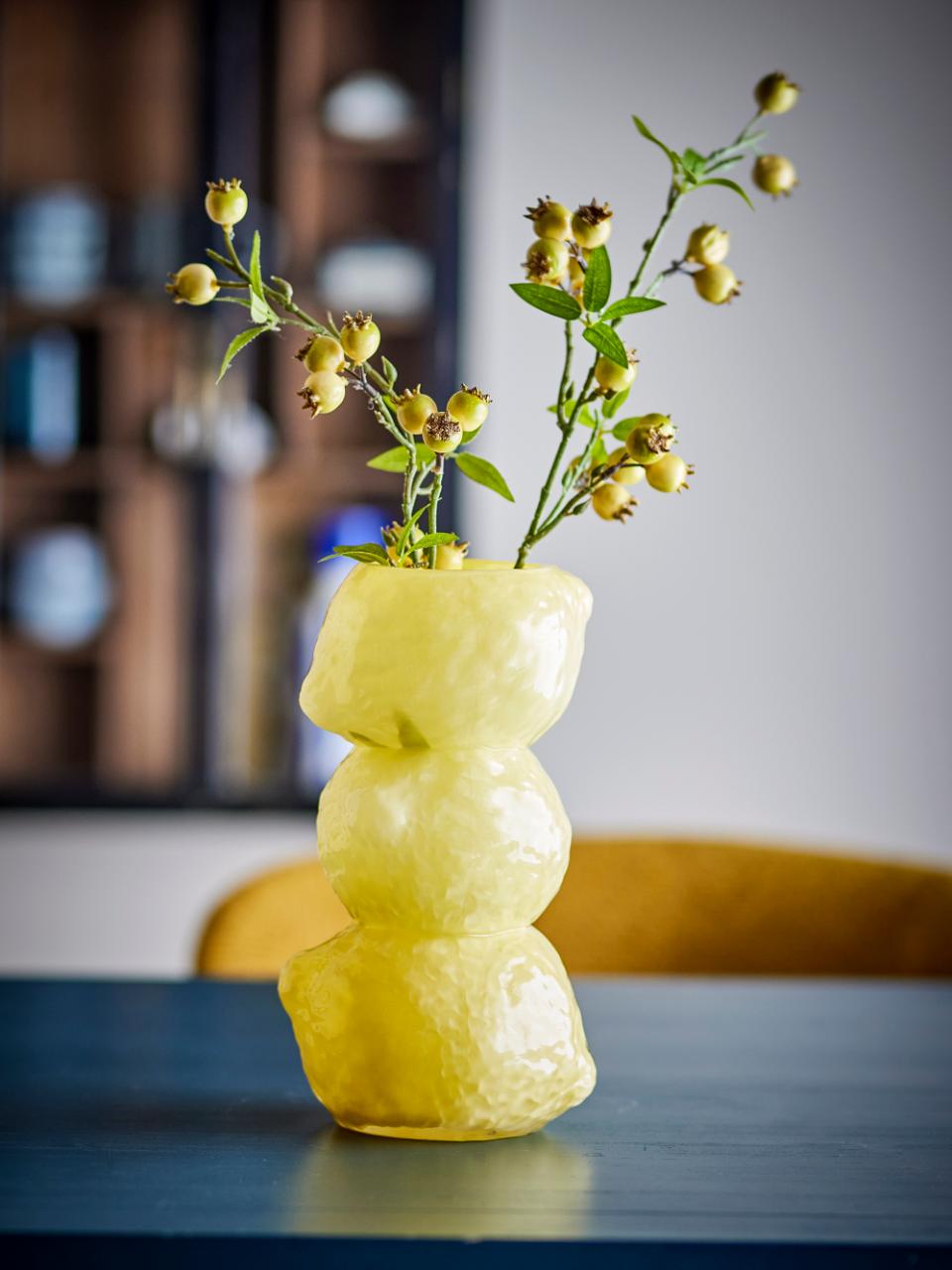Limone Vase, Gelb, Glas