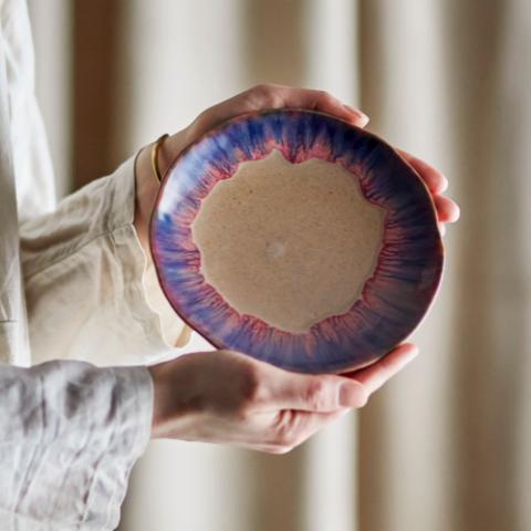 Imogen Tallerken, Multifarvet, Stentøj