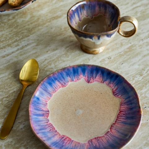 Imogen Assiette, Multicolore, Grès