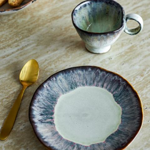 Imogen Assiette, Multicolore, Grès