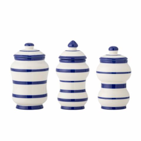 Maynard Jar w/Lid, Blue, Stoneware