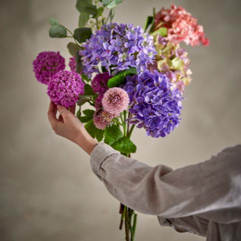 Edge Bouquet, Purple, Artificial Flowers
