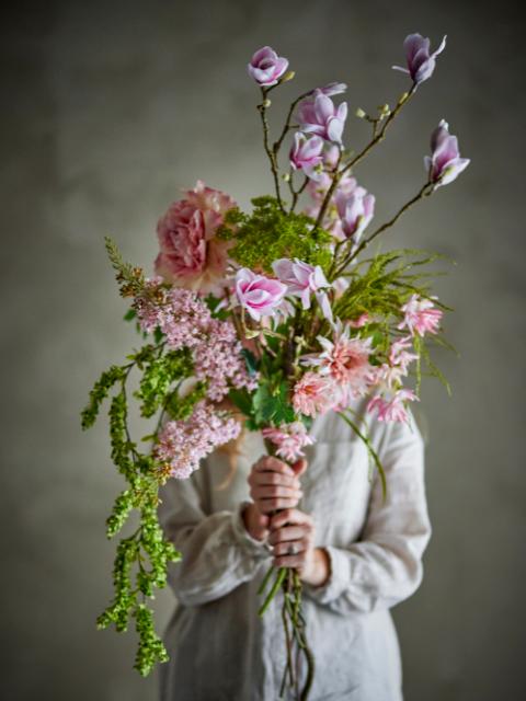 Breeze Buket, Rosa, Kunstige Blomster