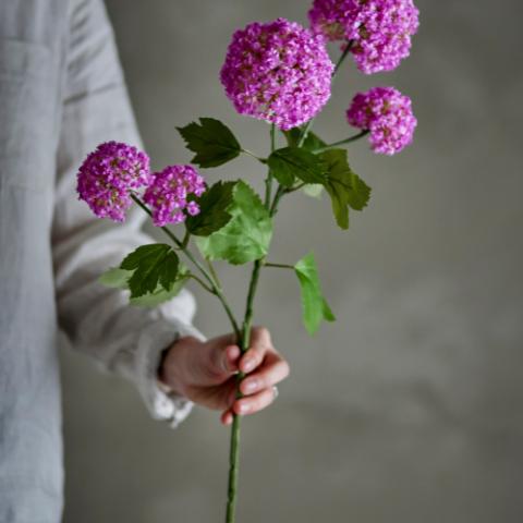 Snowball Stilk, Lilla, Kunstige Blomster