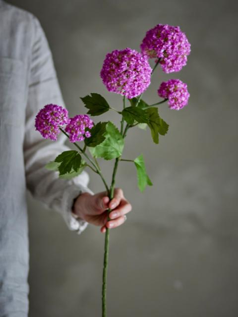 Snowball Tige, Violet, Fleurs artificielles