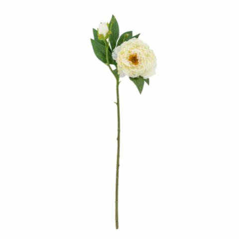 Peony Stem, White, Artificial Flowers