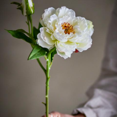 Peony Tige, Blanc, Fleurs artificielles