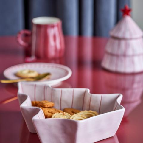 Shirly Serving Plate, Rose, Stoneware