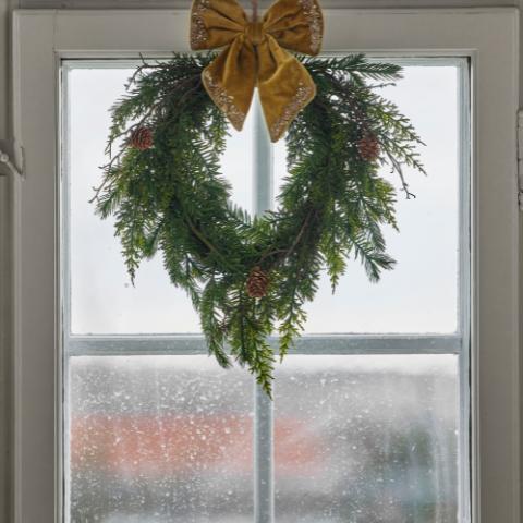 Ruby Dekorations Sløjfe, Guld, Polyester