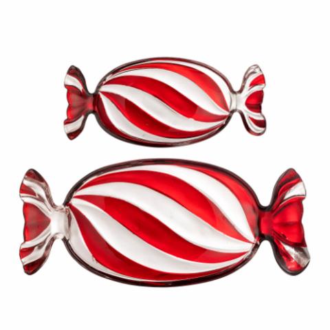 Sweetie Serving Plate, Red, Glass