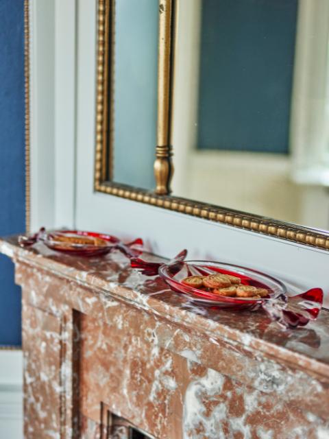 Sweetie Serveringsfad, Rød, Glas