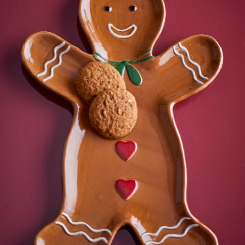 Ginnie Serving Plate, Brown, Stoneware