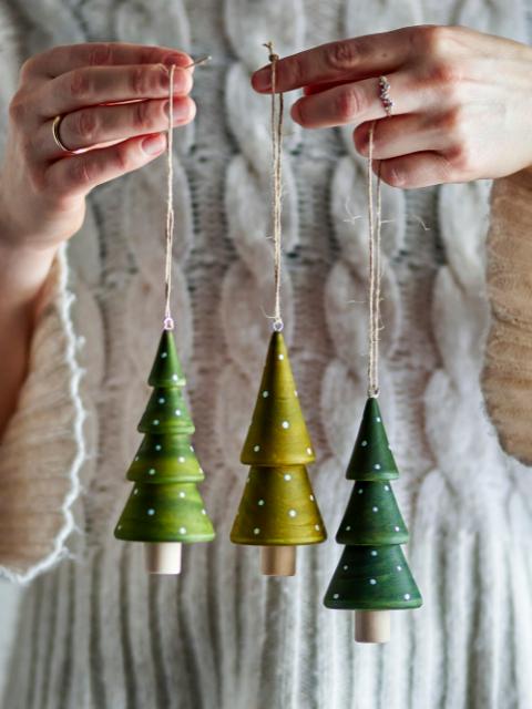 Jayli Ornament, Green, Schima