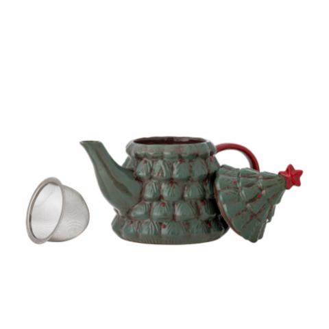 Elvion Teapot w/Teastrainer, Green, Stoneware