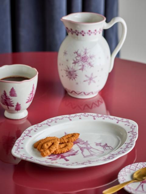 Wonderland Servierplatte, Rose, Steingut