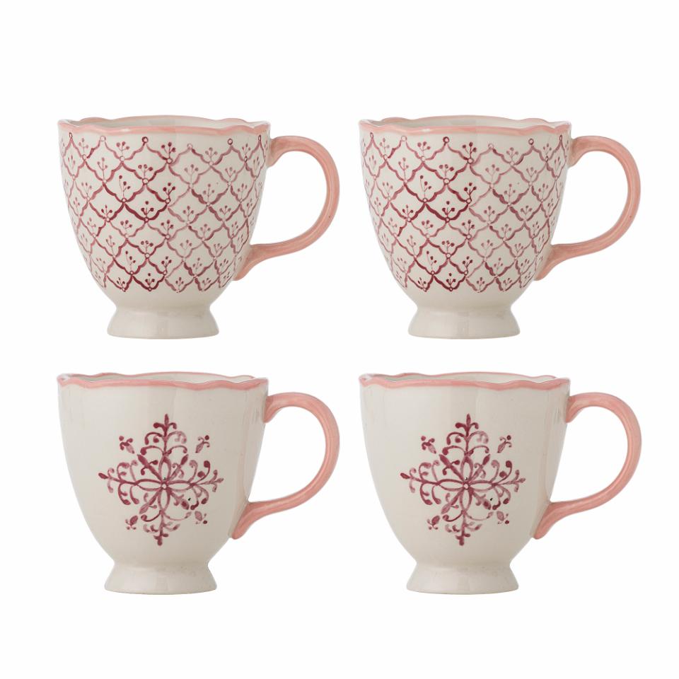 Wonderland Becher, Rose, Steingut