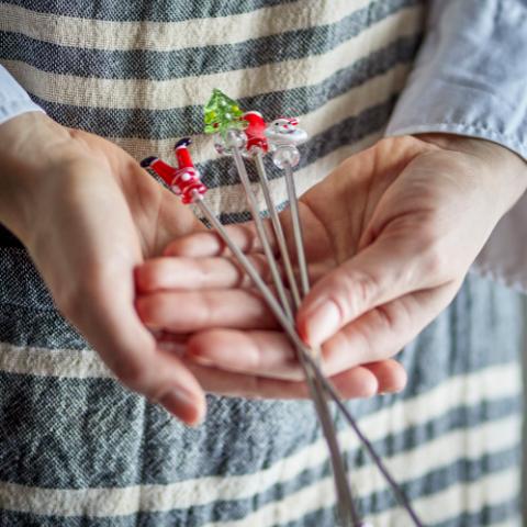 Misa Cocktail Agitateurs Touillette, Rouge, Verre