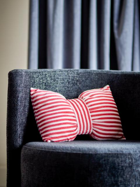 Livia Cushion, Red, Cotton OEKO-TEX®