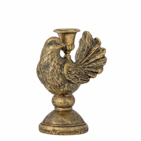 Fosna Candle Holder, Brass, Polyresin