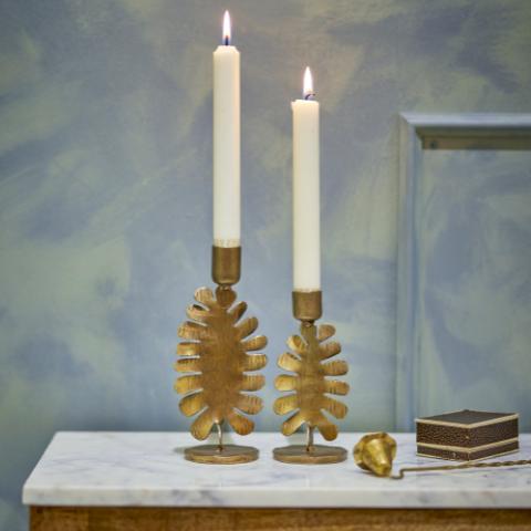 Oaken Lysestage, Guld, Metal