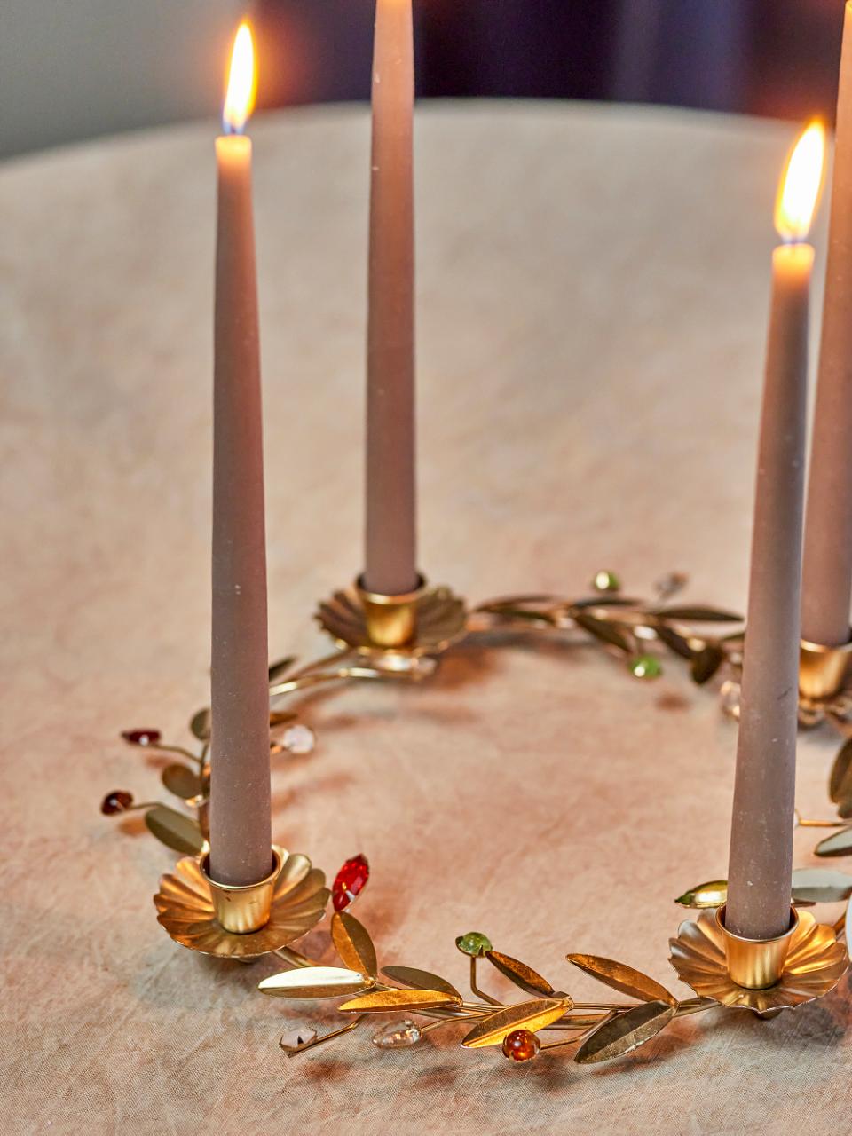 Shankar Adventskerzenständer, Gold, Eisen